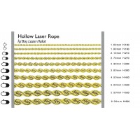 Hollow Laser Rope 5 mm 45 cm 9 gr 14 K 585