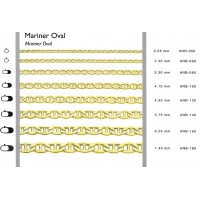 Mariner Oval 3,3 mm 45 cm 5,2 gr 14 K 585