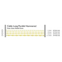  Cable Long Parallel  Hammered 1,55 mm 45 cm 0,75 gr 14 K 585