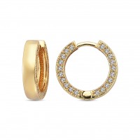  14K Gold Earring with diamond 0,51 ct  10 mm x 2,7 mm
