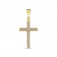  14K Gold Pendant with diamond  0,13 ct
