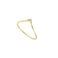  14K Gold Ring with diamond   0,04ct