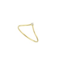  14K Gold Ring with diamond   0,02ct