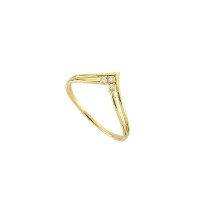  14K Gold Ring with diamond   0,04ct