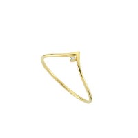  14K Gold Ring with diamond   0,015ct