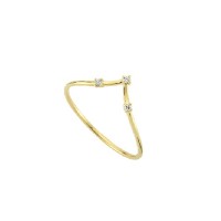  14K Gold Ring with diamond   0,03ct