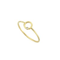  14K Gold Ring with diamond   0,01ct