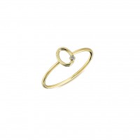  14K Gold Ring with diamond   0,01ct