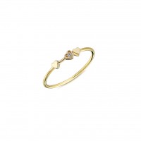  14K Gold Ring with diamond   0,01ct