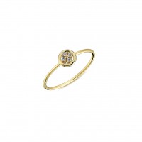  14K Gold Ring with diamond   0,04ct