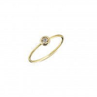  14K Gold Ring with diamond   0,04ct