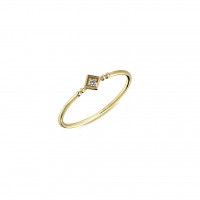  14K Gold Ring with diamond   0,02ct