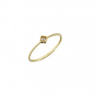  14K Gold Ring with diamond   0,02ct