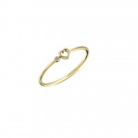  14K Gold Ring with diamond   0,01ct
