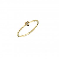  14K Gold Ring with diamond   0,015ct