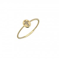  14K Gold Ring with diamond   0,034ct