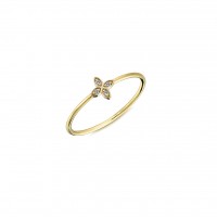  14K Gold Ring with diamond   0,025ct