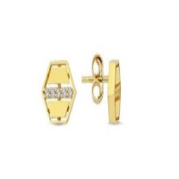 14 K Gold Zircon stone Earring 1,07 gr 