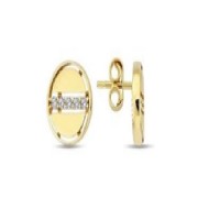 14 K Gold Zircon stone Earring 1,12 gr 