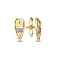 14 K Gold Zircon stone Earring 1,03 gr 