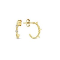 14 K Gold Zircon stone Earring 1,27 gr 