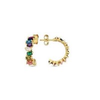 14 K Gold Zircon stone Earring 3,45 gr 