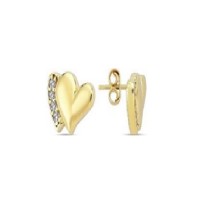 14 K Gold Zircon stone Earring 1,45 gr 