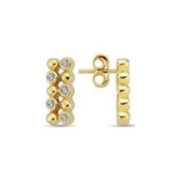 14 K Gold Zircon stone Earring 1,2 gr 