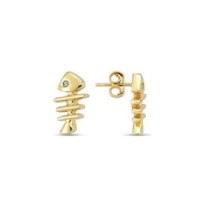 14 K Gold Zircon stone Earring 1,19 gr 