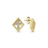 14 K Gold Zircon stone Earring 1,27 gr 