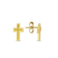 14 K Gold Zircon stone Earring 0,87 gr 