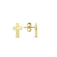 14 K Gold Zircon stone Earring 0,76 gr 