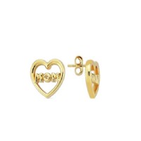 14 K Gold Zircon stone Earring 0,76 gr 