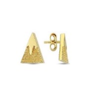 14 K Gold Zircon stone Earring 1,17 gr 
