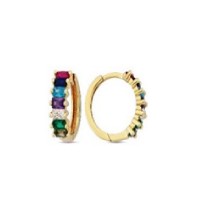 14 K Gold Zircon stone Earring 2,63 gr 