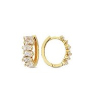 14 K Gold Zircon stone Earring 2,97 gr 