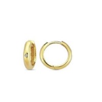 14 K Gold Zircon stone Earring 1,87 gr 