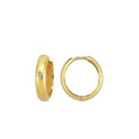 14 K Gold Zircon stone Earring 2,7 gr 