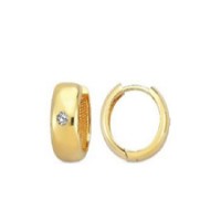 14 K Gold Zircon stone Earring 4,12 gr 