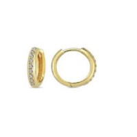 14 K Gold Zircon stone Earring 1,91 gr 