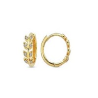 14 K Gold Zircon stone Earring 1,68 gr 