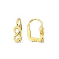 14 K Gold Zircon stone Earring 1,82 gr 