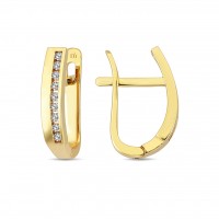 14 K Gold Zircon stone Earring 2,52 gr 