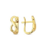 14 K Gold Zircon stone Earring 2,59 gr 