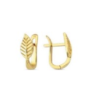 14 K Gold Zircon stone Earring 2,55 gr 