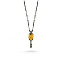 Gold Plated Skull Silver Necklace