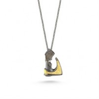 Gold Plated Special Design Ax Silver Necklace