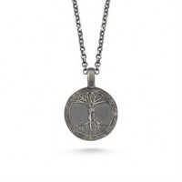 Love Sycamore Medallion Silver Necklace
