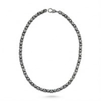 Bidirectional Knitted Silver Necklace