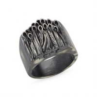Ghosts Figured Silver Ring